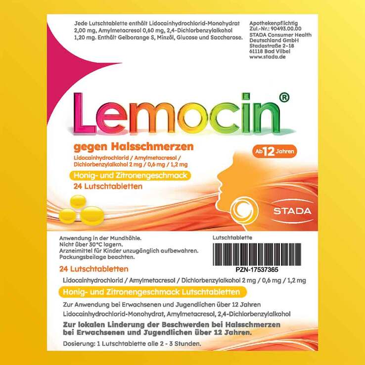Lemocin® gegen Halsschmerzen Honig- und Zitronengeschmack - 9