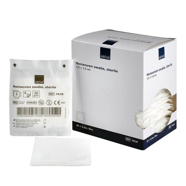 Vlieskompressen 7,5x7,5 cm steril 4lagig - 2