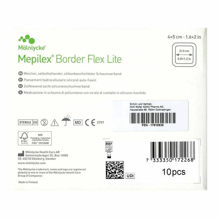Mepilex Border Flex Lite Schaumverband 4x5 cm - 2