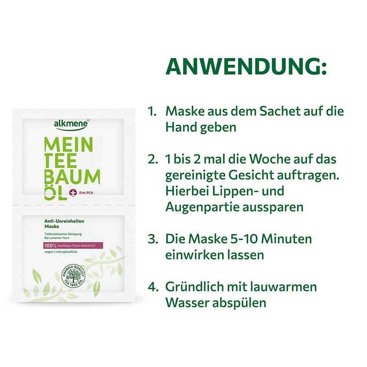 Alkmene Mein Teebaumöl Anti-Unreinheiten Maske - 3