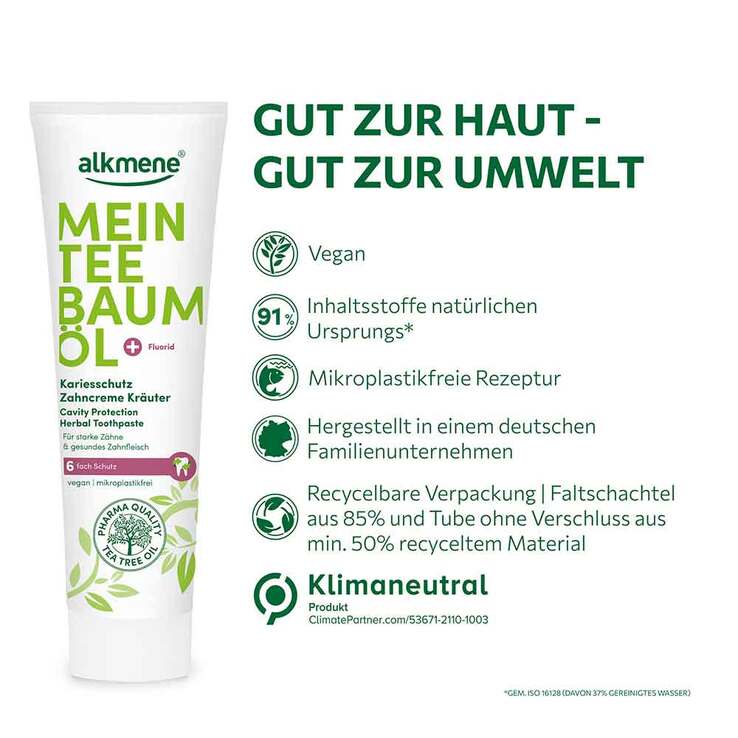 Alkmene Mein Teebaumöl Kräuter Zahncreme - 2