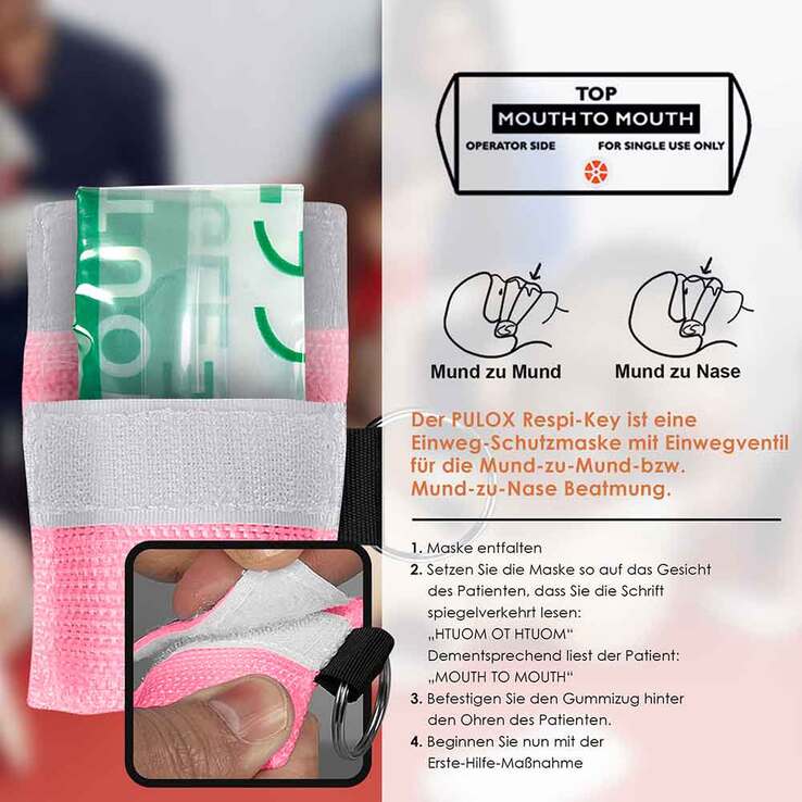 Pulox Respi-Key Beatmungsbeutel Anhänger pink - 2