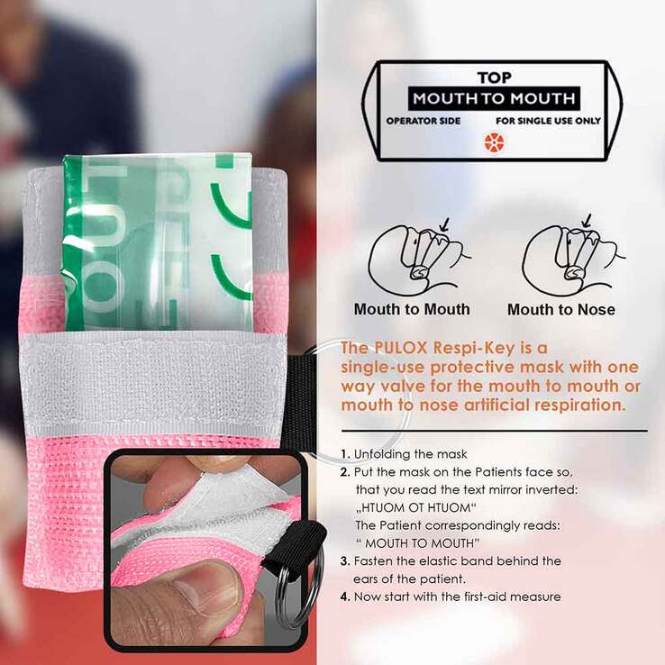 Pulox Respi-Key Beatmungsbeutel Anhänger pink - 3