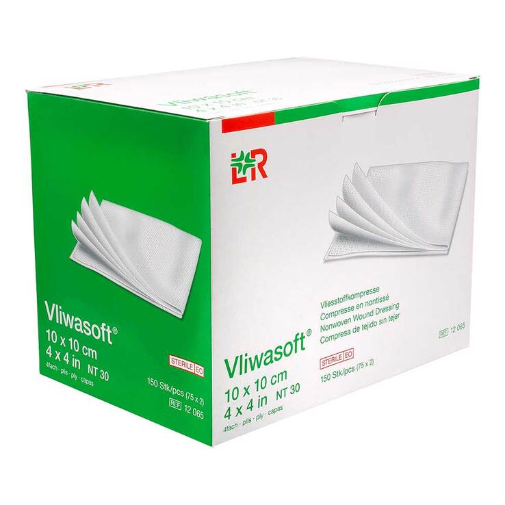 Vliwasoft Vlieskompressen 10x10 cm steril 4l. - 1