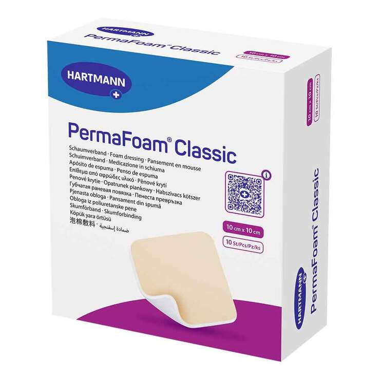 Permafoam classic Schaumverband 10x10 cm 10 St
