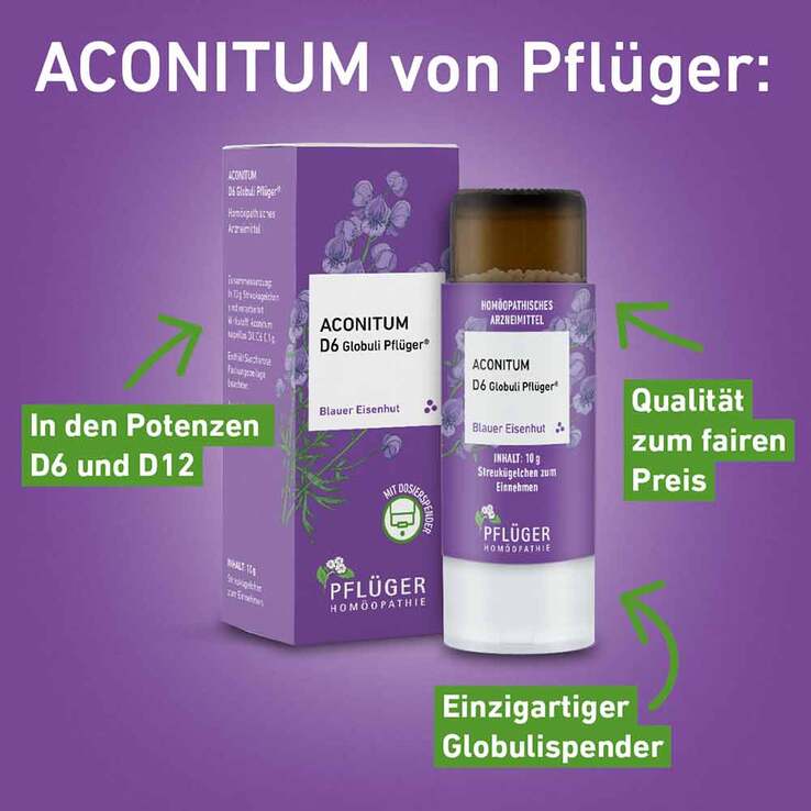 Aconitum D6 Globuli Pflüger Dosierspender - 3