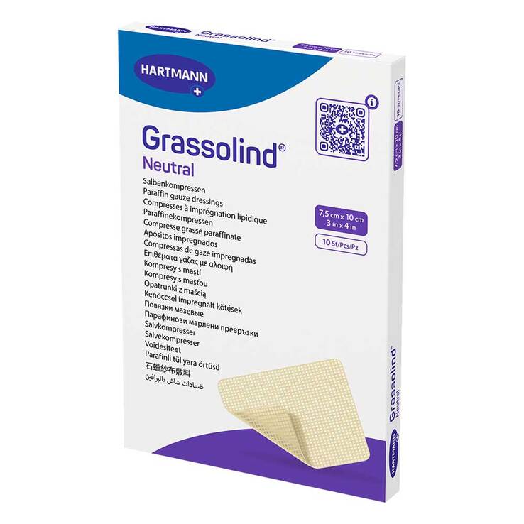 Grassolind Salbenkompressen 7,5x10 cm steril 10 St