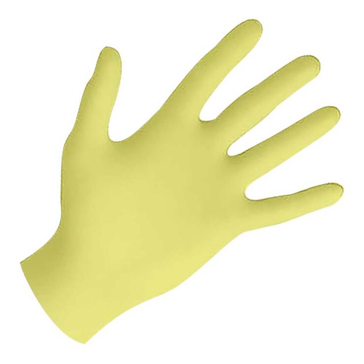 Einmalhandschuh Nitril unste.puderfrei L gelb - 1