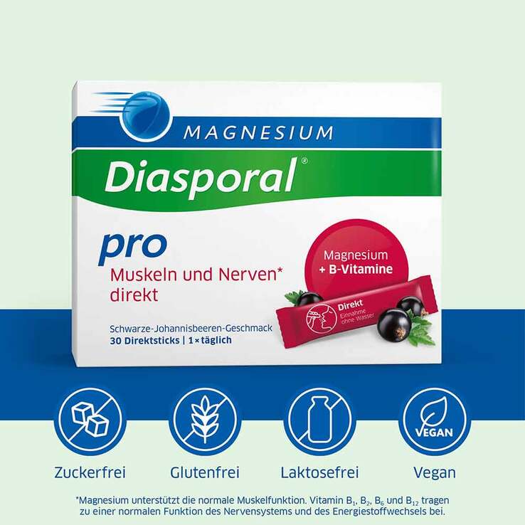 Magnesium Diasporal pro B-Vitamin-Komplex Muskeln + Nerven direkt Direktgranulat - 2