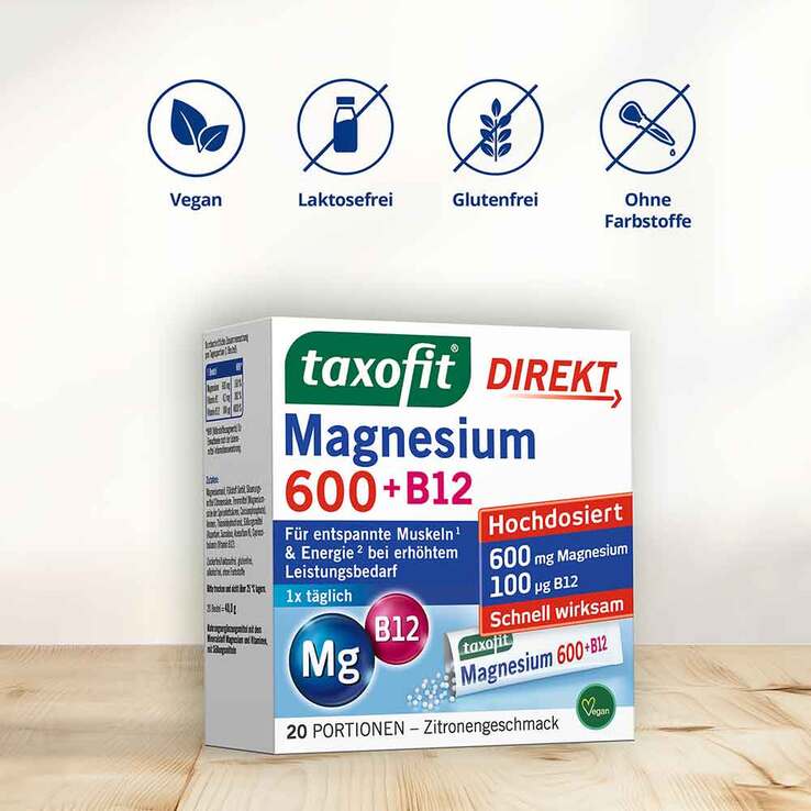 Taxofit Magnesium 600 + B12 Direkt Granulat - 6