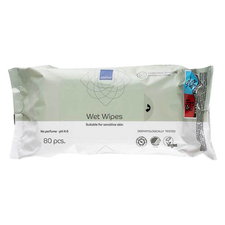 Abena Wet wipes Feuchtpflegetü.18x20 cm Klebeöff. - 1
