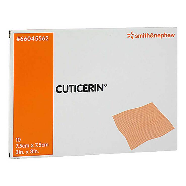 Cuticerin 7,5x7,5 cm Gaze mit Salbenbeschichtung 10 St