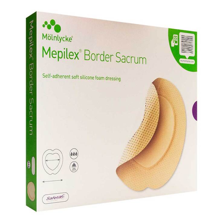 Mepilex Border Sacrum Schaumverband 22x25 cm steril 5 St