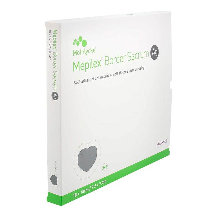 Mepilex Border Sacrum Ag Schaumverband 18x18 cm steril - 1