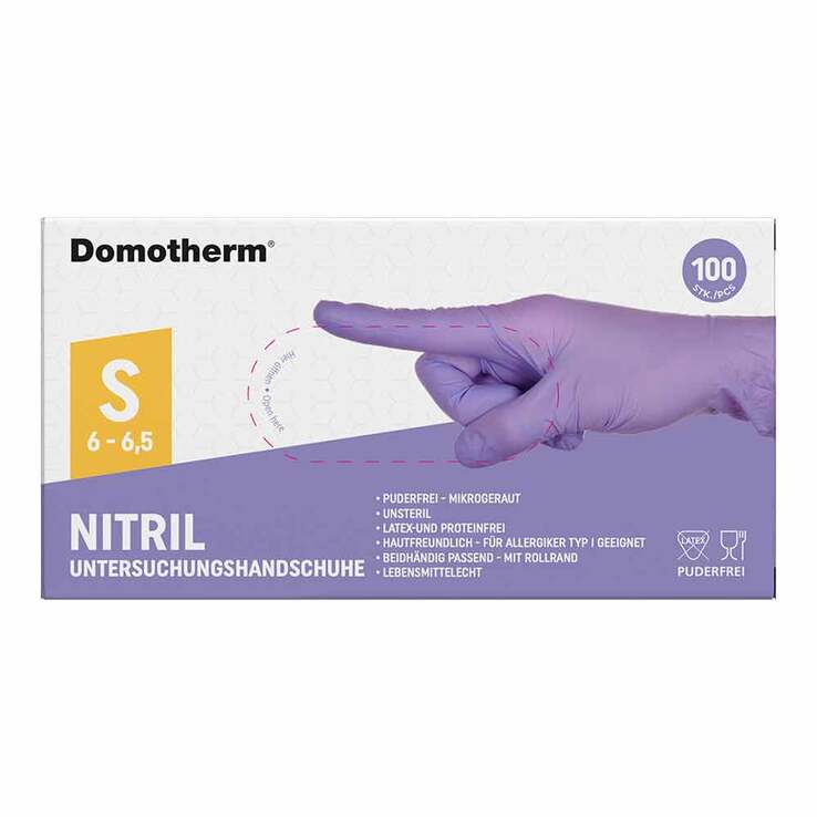Domotherm Untersuchungshandschuhe Nitril unste.pf S lila 100 St