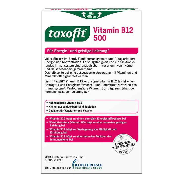 Taxofit Vitamin B12 500 Minitabletten - 8
