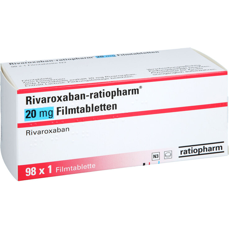 Rivaroxaban-ratiopharm 20 mg Filmtabletten - 1