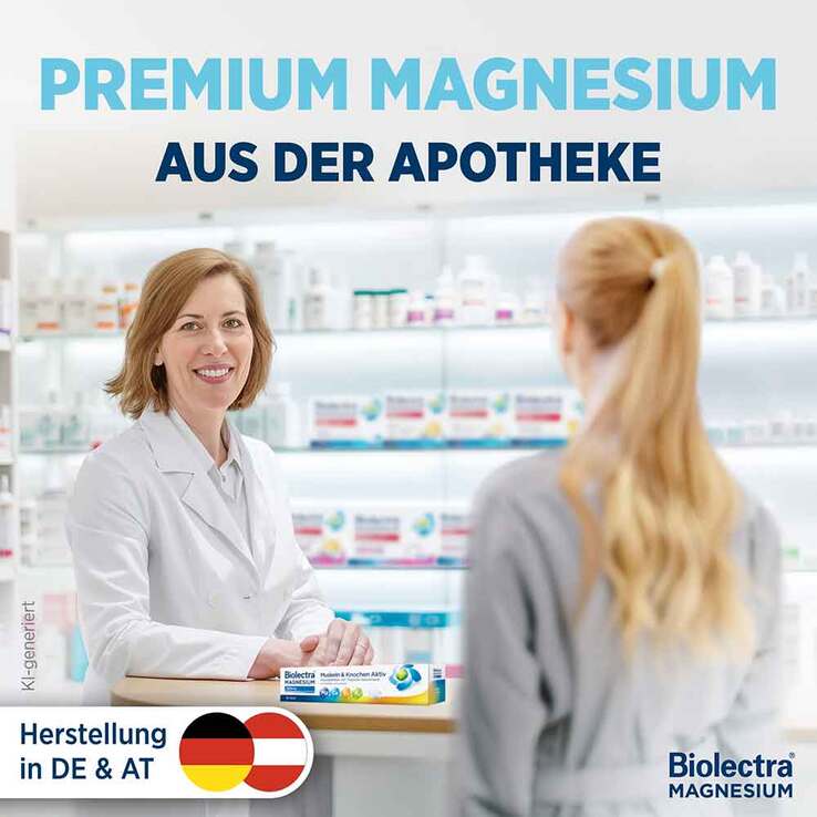 Biolectra Magnesium 250 mg Muskeln & Knochen Aktiv Kautabletten - 3