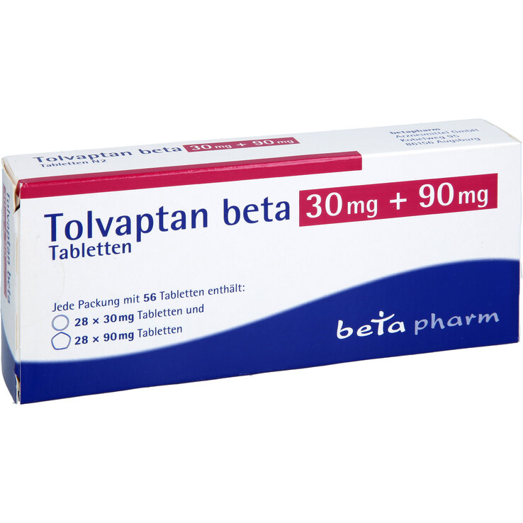 Tolvaptan beta 30 mg + 90 mg Tabletten 56 St auf E-Rezept kaufen | APONEO
