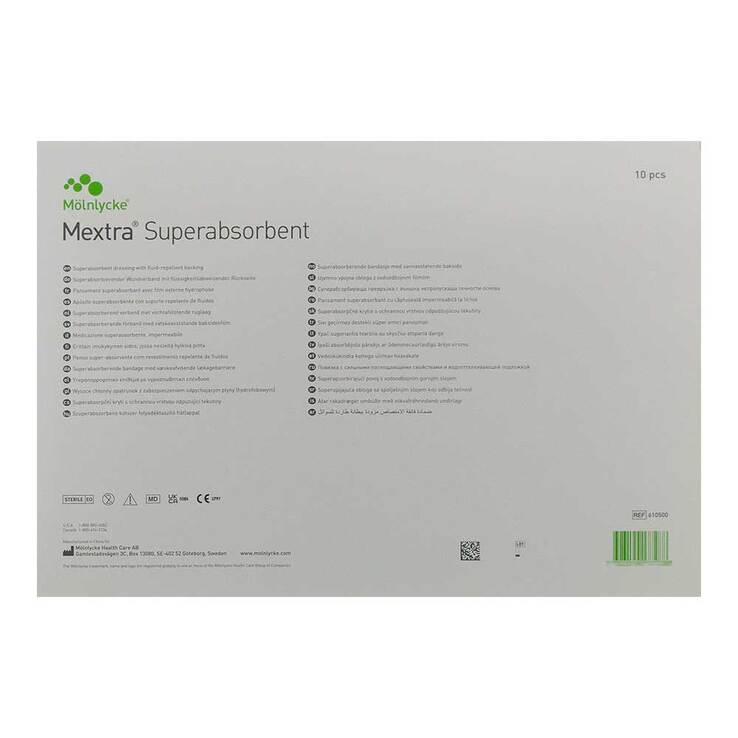 Mextra Superabsorbent Verband 12,5x12,5 cm - 2