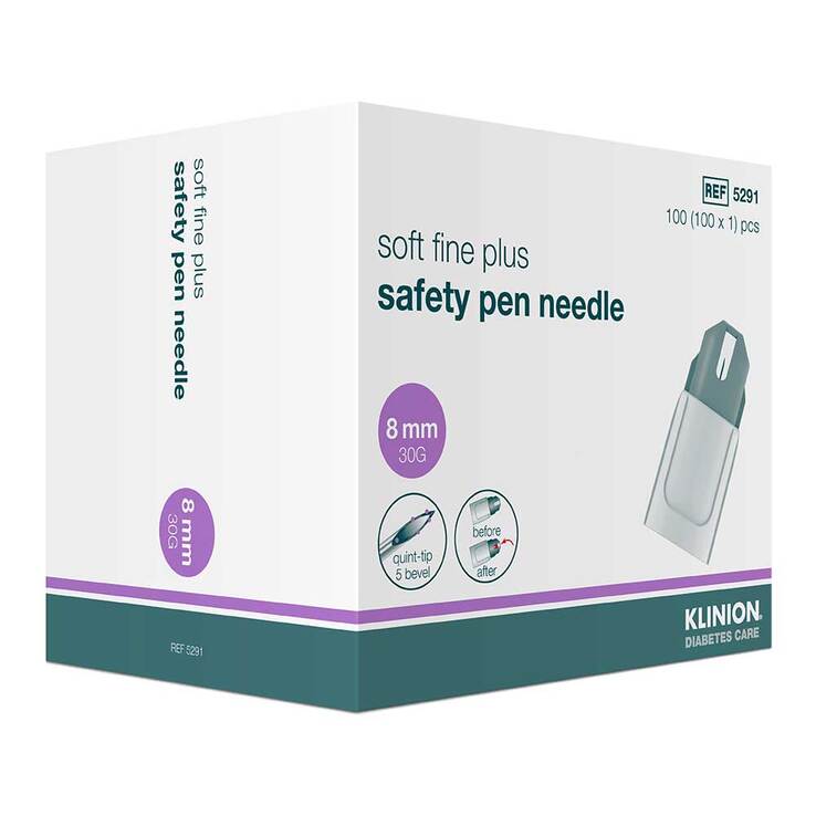Klinion Soft fine plus safety Pen-Nadeln 8 mm 30 G - 1