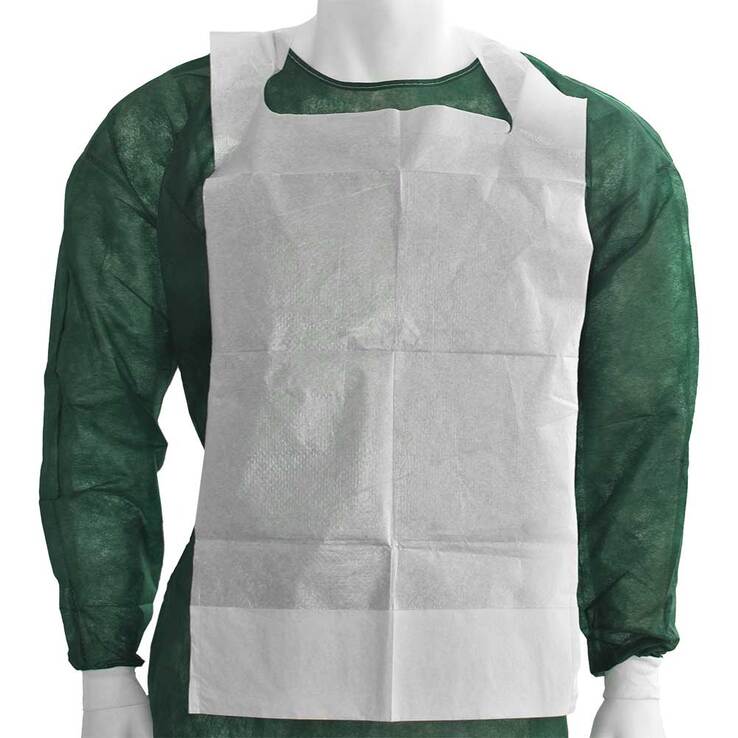 Maimed Einmal-Schutzlätz.mit Auffangta.37x66cm weiß - 3