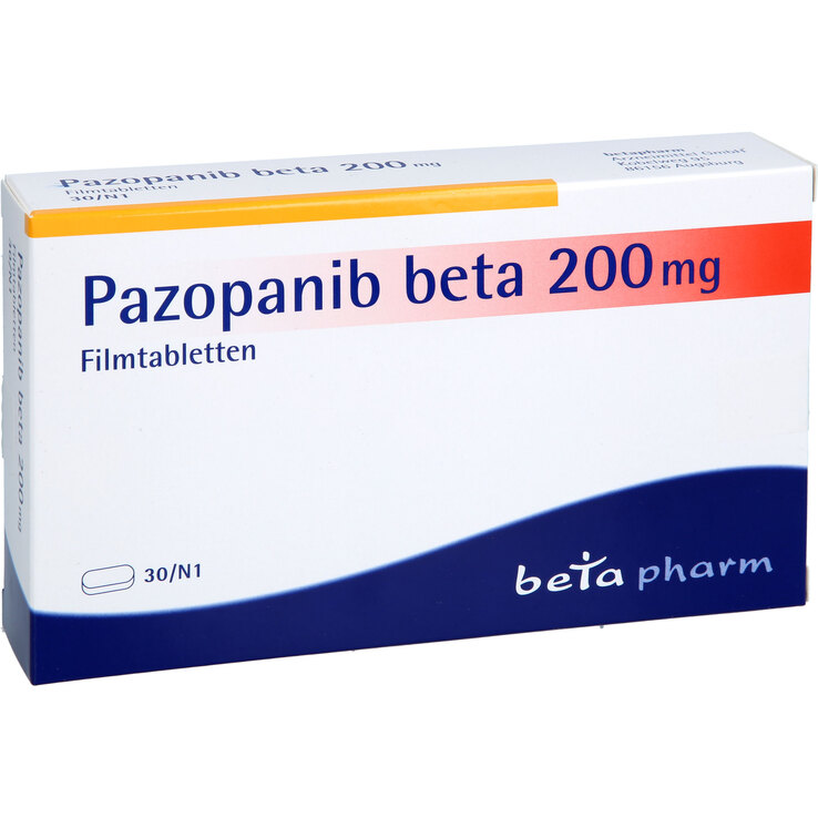 Pazopanib beta 200 mg Filmtabletten 30 St auf E-Rezept kaufen | APONEO