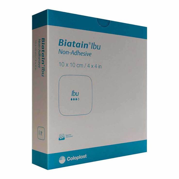 Biatain Ibu Schaumverband 10x10 cm sanft haftend - 1
