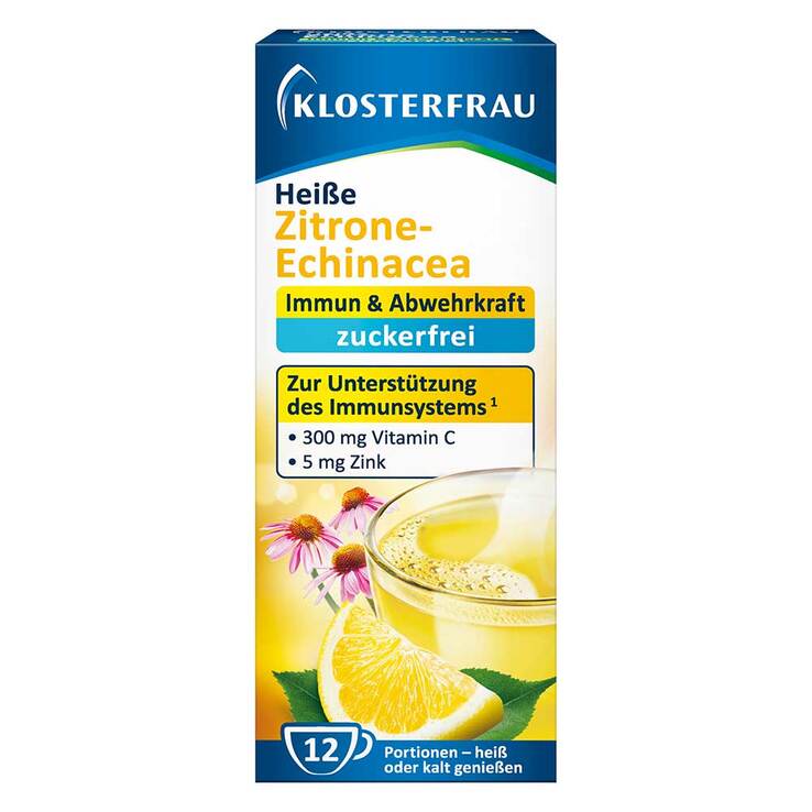 Klosterfrau heiße Zitrone-Echinacea zuckerfrei Granulat 12X4 g
