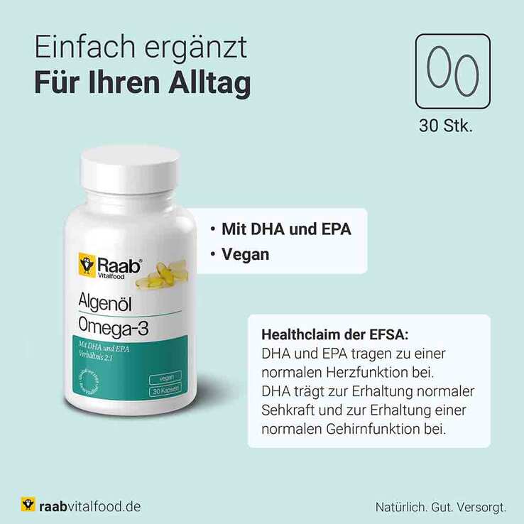 Raab Vitalfood Algenöl Omega-3 Kapseln - 3
