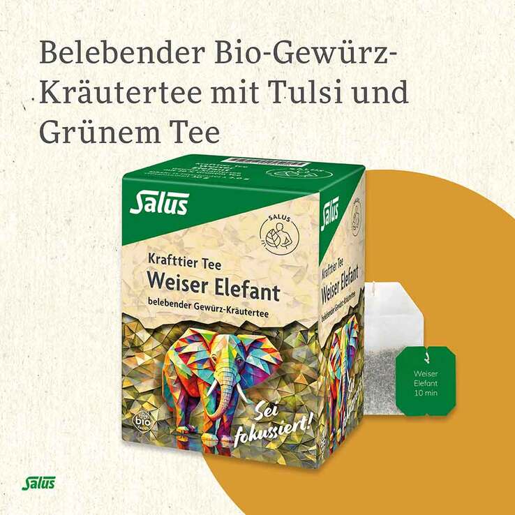 Krafttier Tee Weiser Elefant Bio Salus Filterbeutel - 2