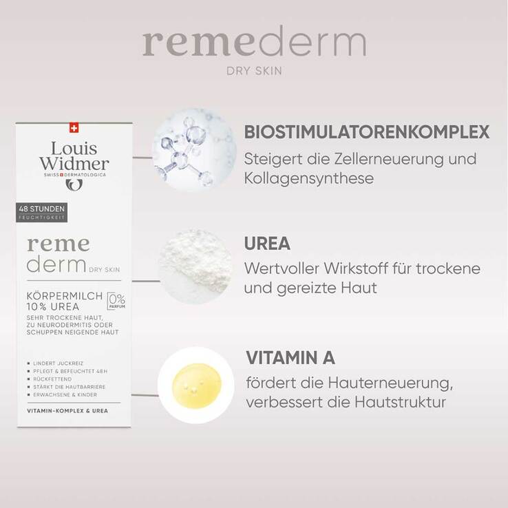 Widmer Remederm dry Skin Körpermilch 10% ohne P. - 5