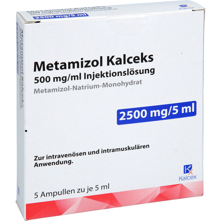 Metamizol Kalceks 500 mg / ml 5 ml Injektionslösung Ampulle 5X5 ml auf ...