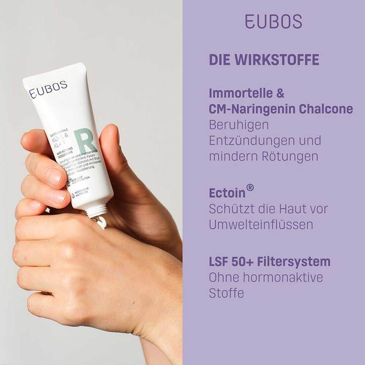 Eubos Kühl & Klar Anti-Rötung Tagescreme LSF 50 + - 4