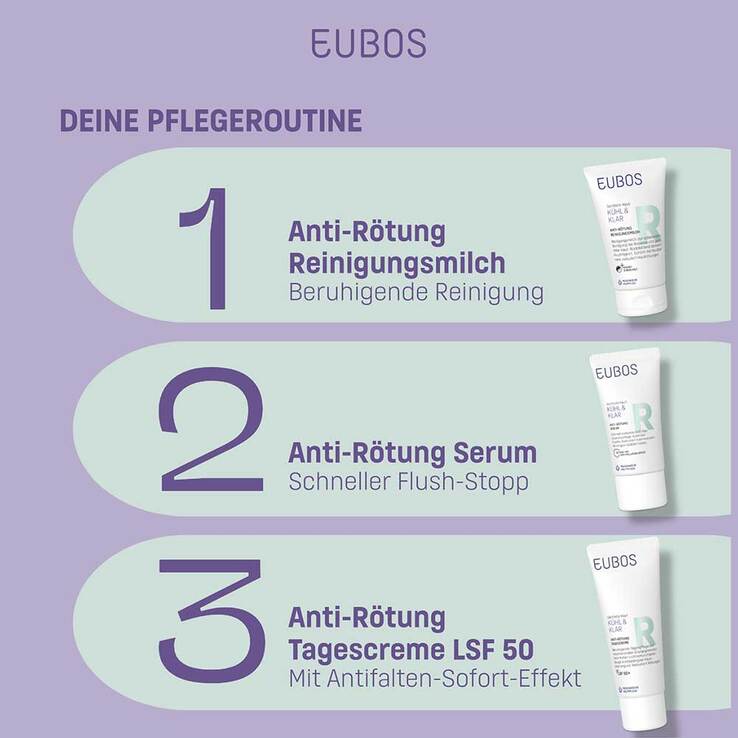 Eubos Kühl & Klar Anti-Rötung Tagescreme LSF 50 + - 8