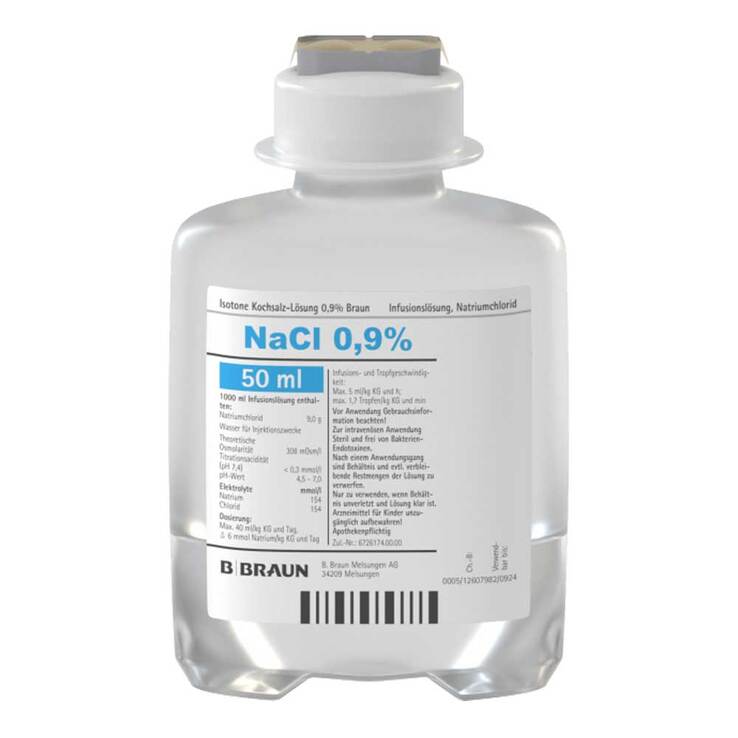 Isotone Kochsalz-Lösung 0,9% Braun 100ml EP halbgef. - 1