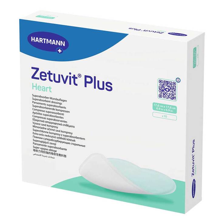 Zetuvit Plus Heart 17,6x17,6 cm Wundauflage - 1