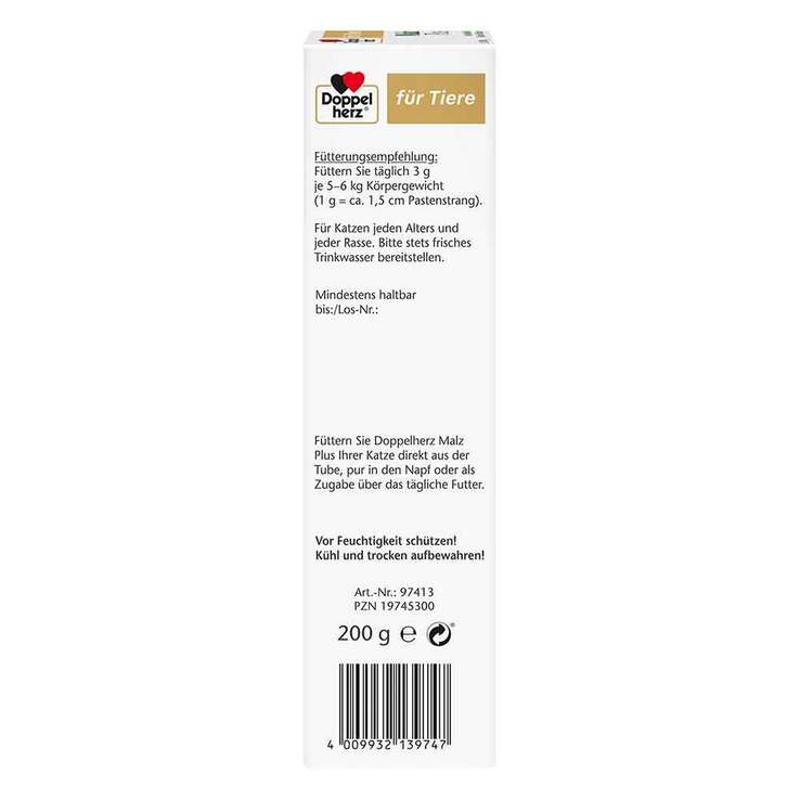 Doppelherz für Tiere Malz Plus Anti-Hairb.Pas.Kat. - 3