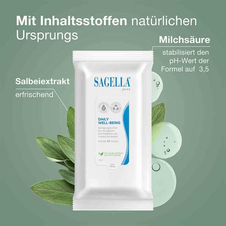 Sagella pH 4,5 Daily Well-Being Tücher - 4