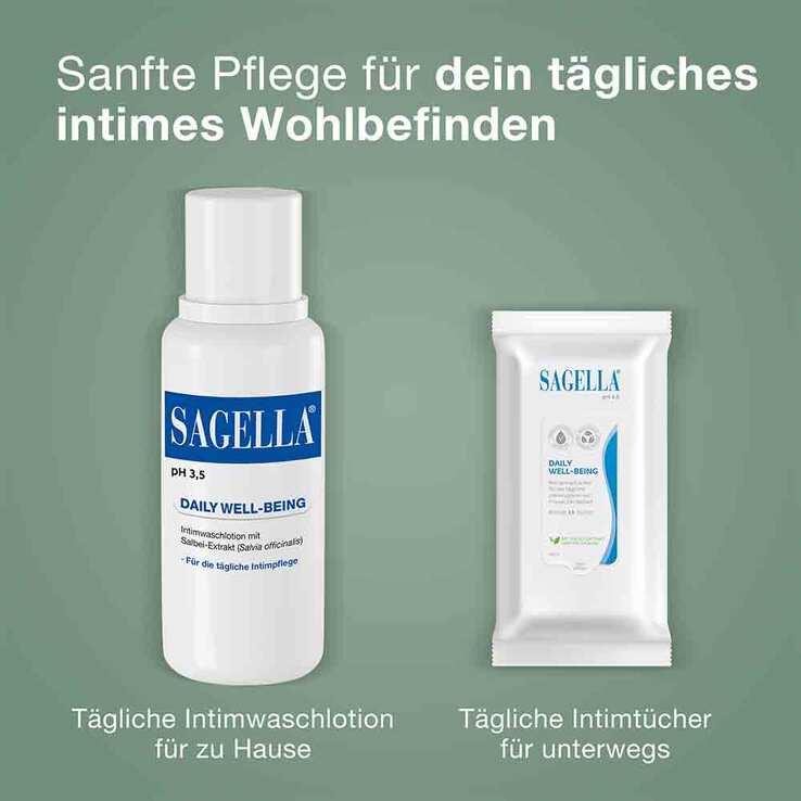 Sagella pH 4,5 Daily Well-Being Tücher - 6