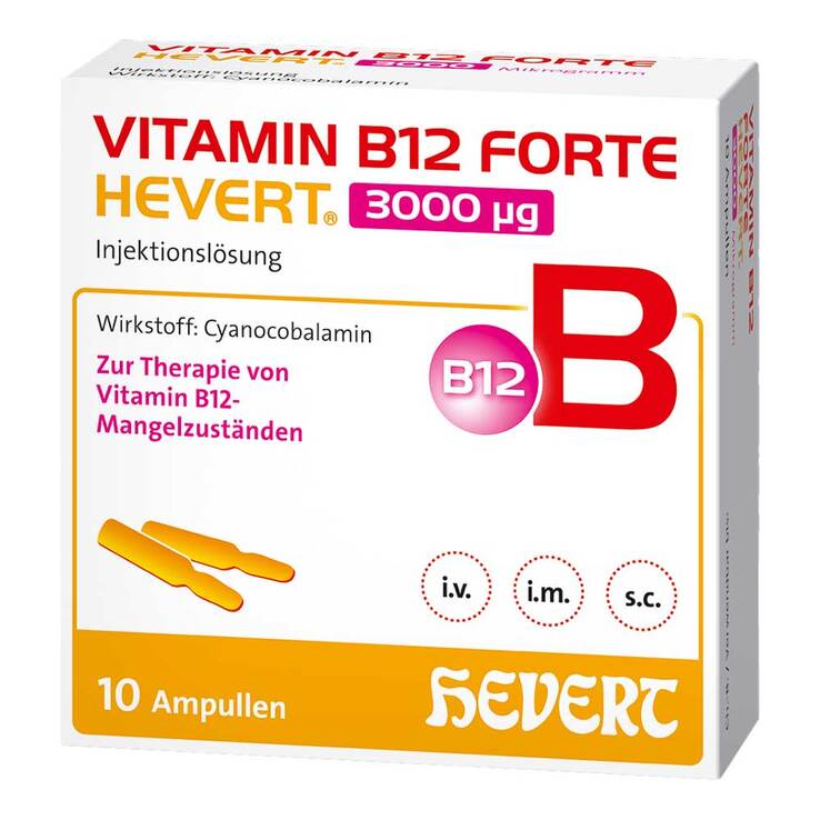 Vitamin B12 Forte Hevert 3000 µg Injektionslösung Ampulle - 1