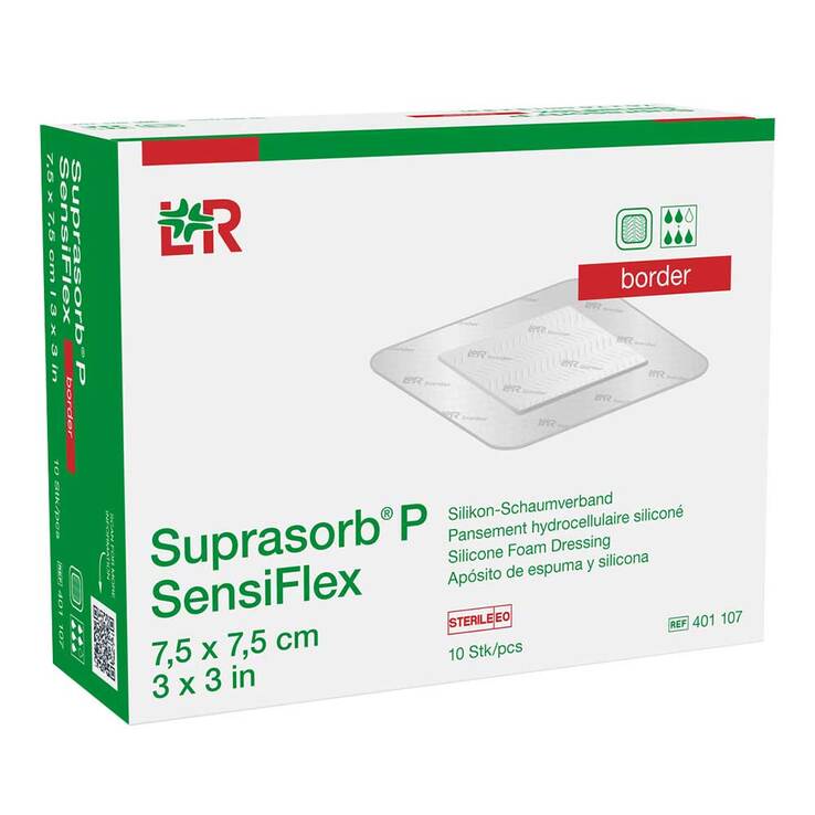 Suprasorb P Sensiflex border 7,5x7,5cm - 1
