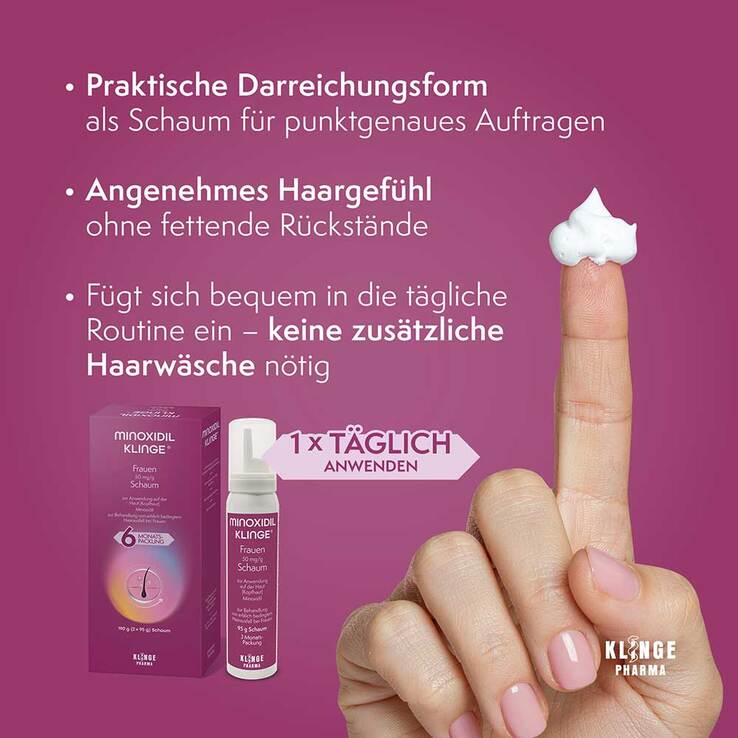 Minoxidil Klinge Frauen 50 mg / g Schaum - 2