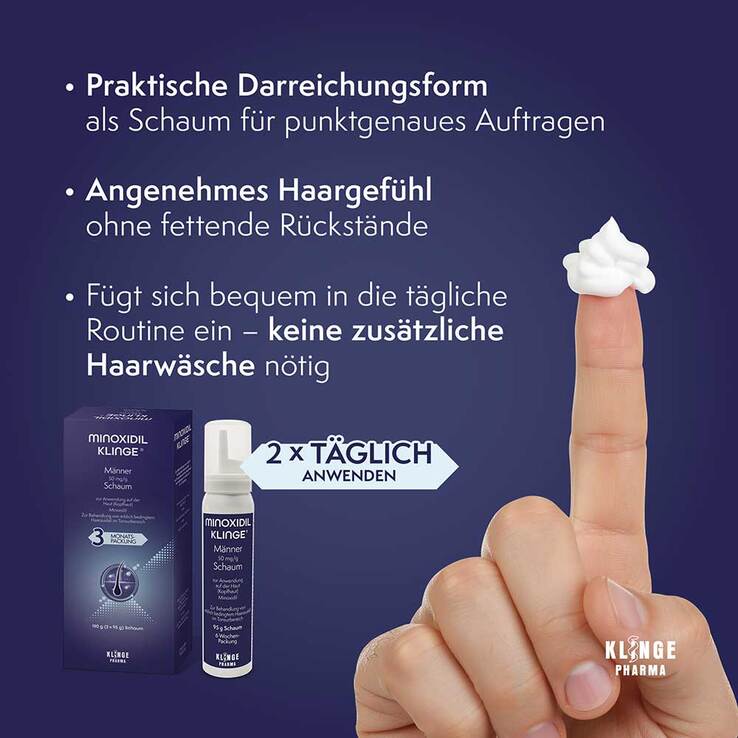 Minoxidil Klinge Männer 50 mg / g Schaum - 4
