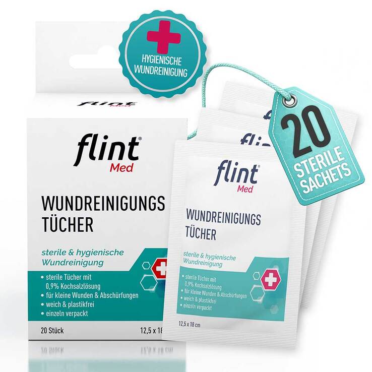 Flint Med Wundreinigungstücher steril 12,5x18 cm - 9