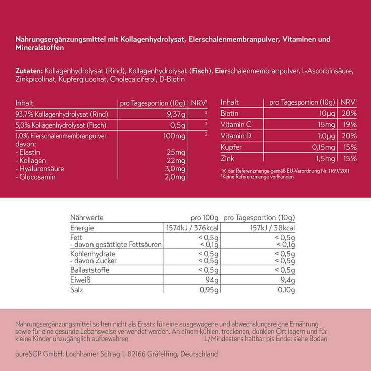 Puresgp Kollagen Peptide Multi Formula Pulver - 4