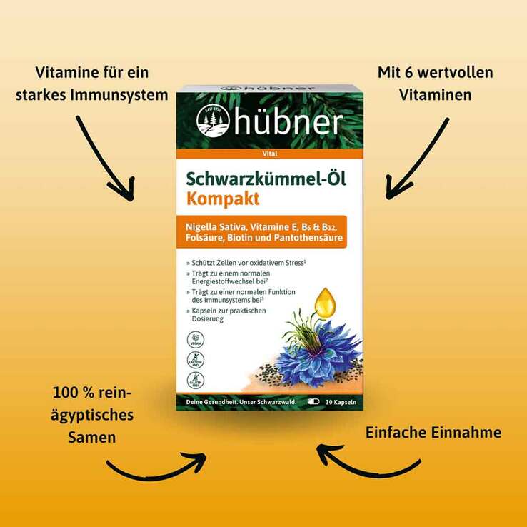 Hübner Schwarzkümmel-Öl Kompakt Kapseln - 3