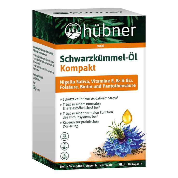 Hübner Schwarzkümmel-Öl Kompakt Kapseln - 1