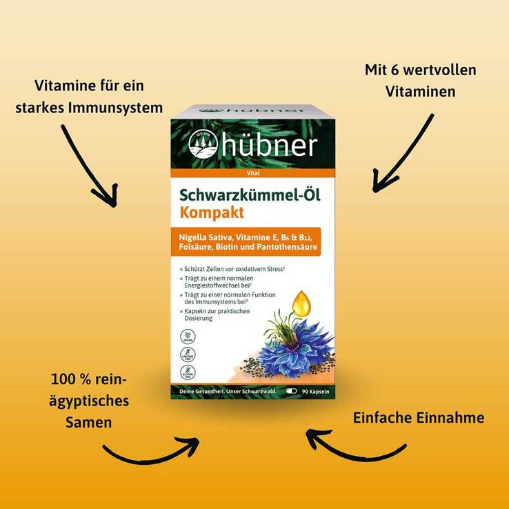 Hübner Schwarzkümmel-Öl Kompakt Kapseln - 2