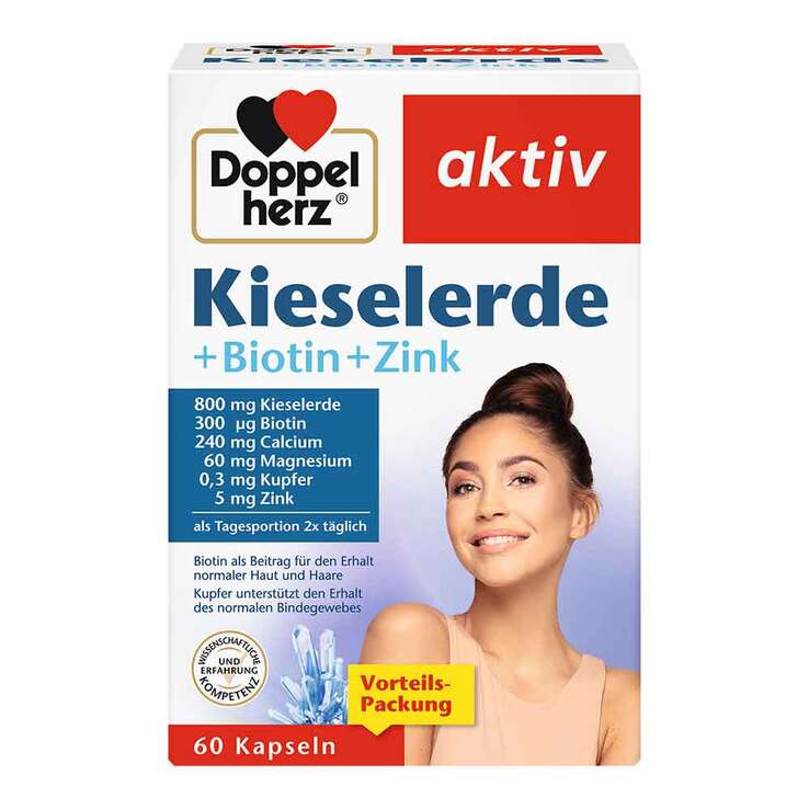 Doppelherz Kieselerde + Biotin + Zink Kapseln - 1
